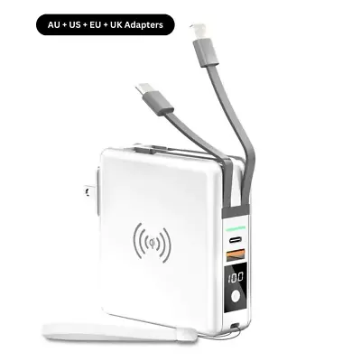 5 In 1 Universal Travel Power Bank 10000mAh Wireless Fast Charger With Adapters • $67.99