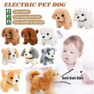 £7.99 • Buy Electronic Robot Dog Walking Barking Tail Wagging Puppy Dog Plush Toy Kids Gift
