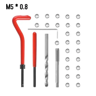 30Pcs M5*0.8 Metric Thread Repair Insert Kit Helicoil Car Pro Coil Tool O5V5 • $10.35
