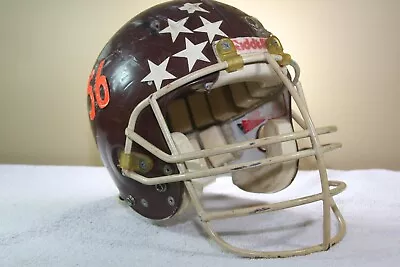 Vtg 1988 Riddell WD1 Game Worn Used Adult Football Helmet Maroon 1991 NJOP   125 • $149.99