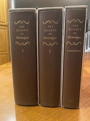 The Essays Of Montaigne 1946 Heritage Press  3 Vol Set W/case & Sandglass • $50