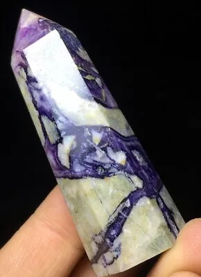 56G  Natural Rare Sugilite Stone Point Quartz Crystal Healing Gems G816 • $0.01