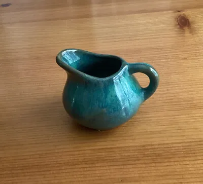 Vintage MKP Mountain Kiln Pottery Bristol Vermont Mini Green Glazed Creamer • $10