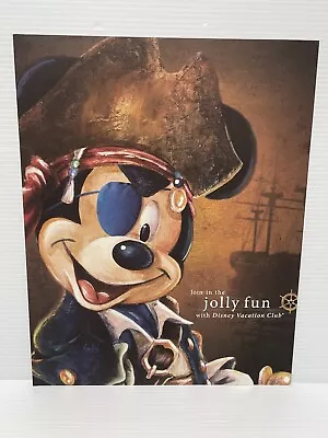 Disney Cruise Line DCL Mickey Mouse Captain Jack Vacation Club Promo Poster Sign • $19.95