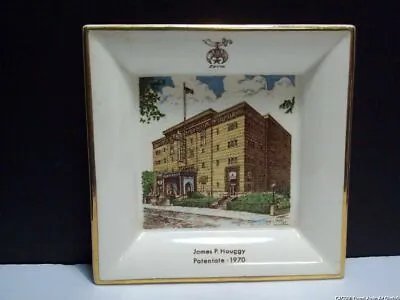 Vintage Masonic Ceramic Ashtray Tray Syria Shriners Mosque Cheswick Pennsylvania • $29.99