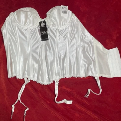 $18 • Buy NWT VA BIEN Longline Bridal  Bustier 6363 CORSET White 36A  NO STRAPS Low Back