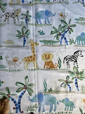 Children’s  Kid’s  Shower Curtain Monkey Giraffe Elephant Lion Safari Animals • $18.95