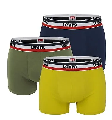 Levi's 37149-0750 Men's Brief Boxers 3pk Underwear Multicolour (Size XXL) • £18.99