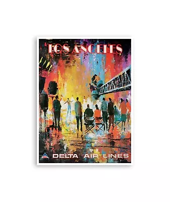 $15.99 • Buy Los Angeles Art California Travel Poster Vintage Hollywood Print 12x16  XR4340