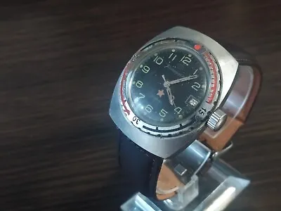 VOSTOK Amphibian Watch Diver 200m 18 Jewels MechanicaSoviet Russian Vintage USSR • $53