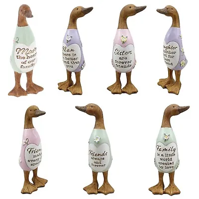 Daisy Message Duck Ornament Gift - Mum Nan Friend Etc • £11.95