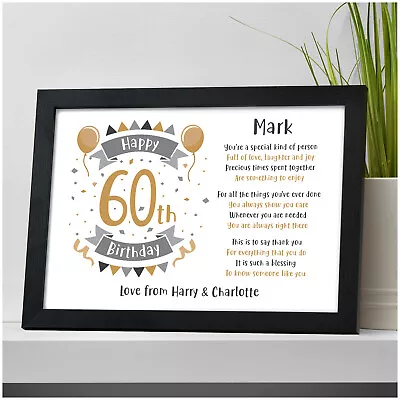 PERSONALISED 18th 21st 30th 40th 50th 60th 70th Birthday Gifts Him Her Mum Dad • £4.95