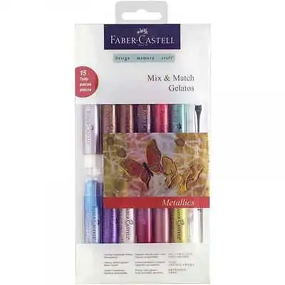 Faber Castell Gelatos Mix & Match 15 Pieces Water-soluble Crayons - Metallic  • $87.14