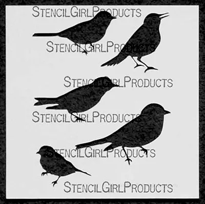 Stencil Girl - 6in. X 6in. - Song Birds • $7.66