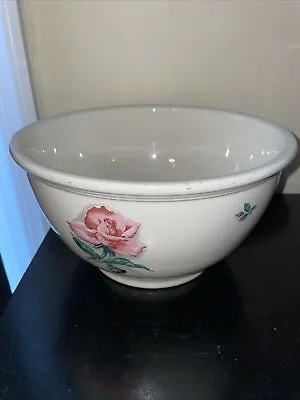 Vintage Homer Laughlin Floral Mixing Bowl Rhythm Rose Pattern C52N8 10” • $9.99