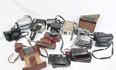 F X14 Vintage Film Cameras Inc Minolta Brownie Kodak Instamatic 133 Etc • £14.50