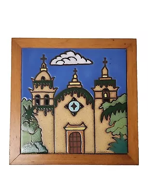 Vintage Mission Wall Tile Hangable Pottery Trivet Counter Art Vandor Brand 6  • $9.99