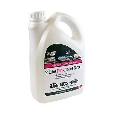Eco Friendly Portable Toilet Pink Chemical Rinse Caravan Motorhome 2 Litre • £11.99