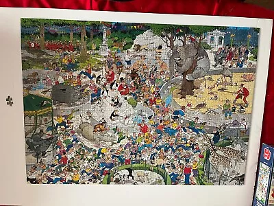 Jan Van Haasteren Vintage 1000 Piece Jigsaw Puzzle. The Zoo. 1 Piece Missing • £2.50