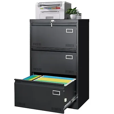 3 Drawer Lateral Filing Cabinet Office Lateral File Cabinets For Letter/Legal • $169.99