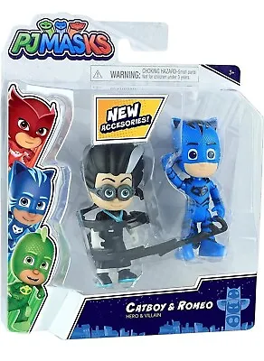 PJ Masks Catboy & Romeo Deluxe Hero & Villain 2 Pack Figure Set - NEW SEALED • £7.99