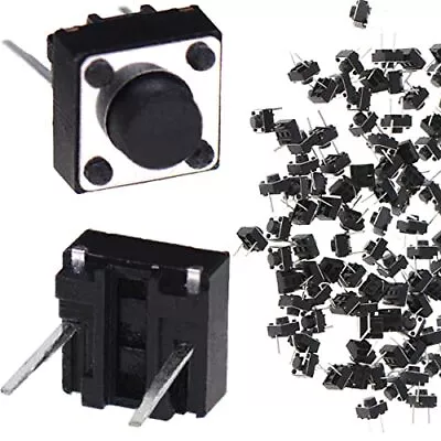 100PCS 2Pin Tactile Tact Push Button 6x6x5mm Vertical Momentary Switch Miniat... • $12.60