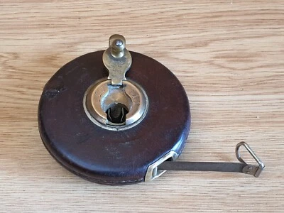 £7.99 • Buy Rabone  Chesterman 66ft Steel Tape Measuring Tape Leather Brass No 4181