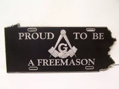 Vintage License Plate Topper “Proud To Be A Freemason” Masonic PA Unused • $49.99