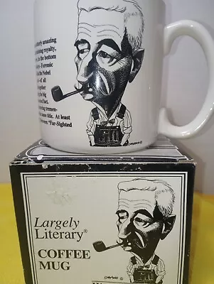 Vintage Coffee Mug William Faulkner Caricature In Original Box Largely Literary • $10.99