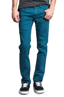 Victorious Men's Skinny Fit Jeans Stretch Colored Pants   DL937 - FREE SHIP • $27.95