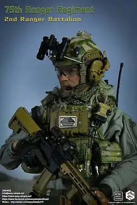 1/6 Scale Toy 75th Ranger Regiment S - Multicam Helmet W/Radio & Headset • $44