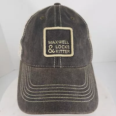 Maxwell Locke Ritter Hat Logo Patch Cap Mesh Snapback Gray Blue Cotton Legacy • $14.99