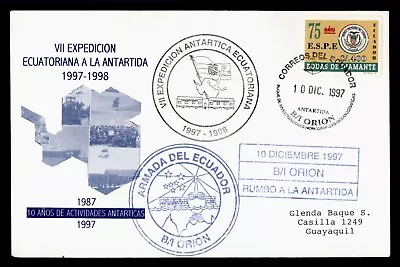 DR WHO 1997 ECUADOR PAQUEBOT SHIP? ANTARCTIC EXPEDITION CACHET J91756 • $0.50