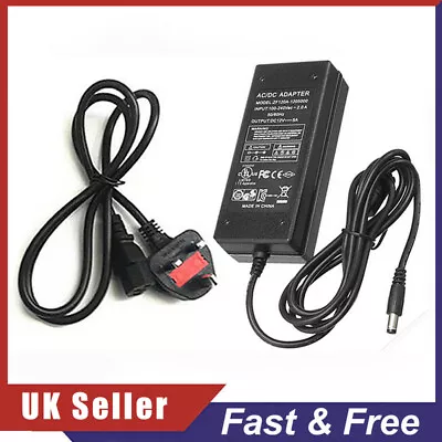 AC/DC 3A 24V 72W Power Supply Adapter Charger For LED Strip CCTV Camera UK Plug • £11.99