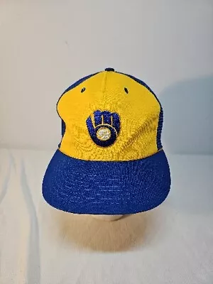 Vintage Milwaukee Brewers Youngan Snapback TRUCKER Hat • $17.50