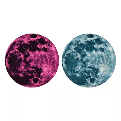 Glow In The Dark Luminous Moon Wall Sticker Fluorescent Moon Decal Room Decor • $7.49