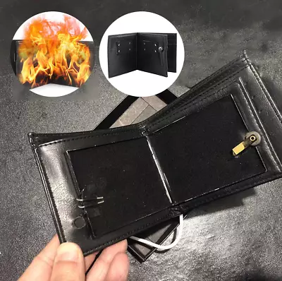 Magic Trick Flame Fire Wallet Leather Magician Stage Perform Street Prop A/B • £7.67