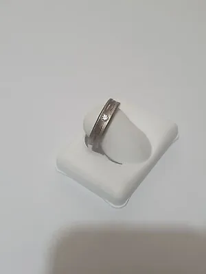 Silver Ladies Patterned Ring Size M1/2 • £7.45