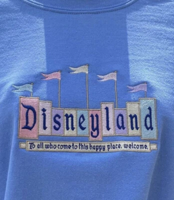$39 • Buy Custom Embroidery DISNEYLAND Trendy Embroidered Crewneck Sweatshirt/Hoodie