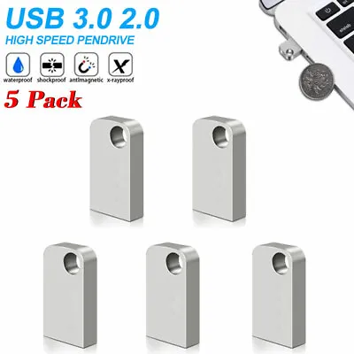 $17.19 • Buy 5 Pack USB 2.0/3.0 Flash Drive Memory Stick Thumb Storage 64GB 32GB 16GB 8GB Lot