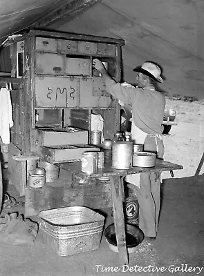 The SMS Ranch Cook & His Chuck Wagon Spur Texas - 1939 - Vintage Photo Print • $7.50