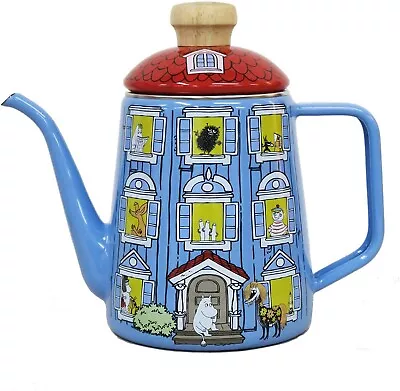 MOH-1.0DP Fuji Horo Enamel Drip Pot 1.0L Moomin House Blue Japan New • $58.83