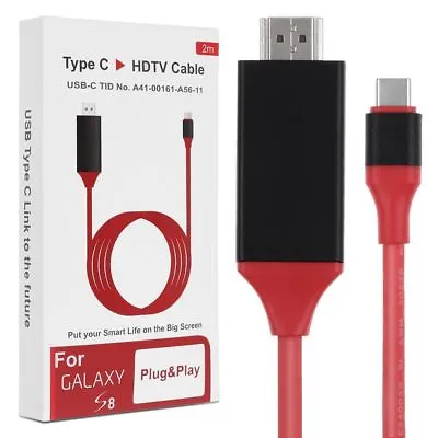 Type C To HDMI HDTV AV TV Cable For Samsung S21 S22 Tab S8 S8+ S7 Note 20 Ultra • £9.99