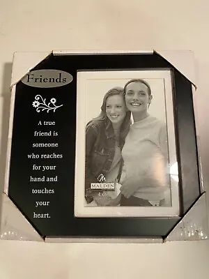 Malden ‘Friends‘ Black Picture Frame 4  X 6  ‘A True Friend Is Someone Who ....’ • $12.95