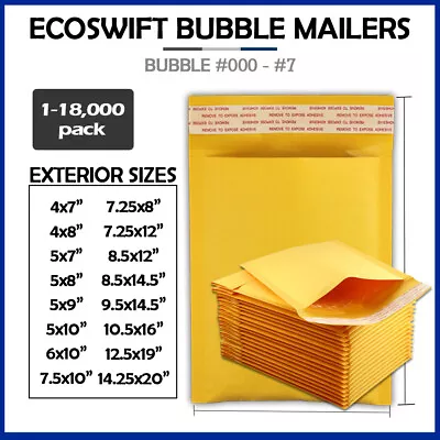 Kraft Bubble Mailer Padded Envelope Shipping Bag Self Sealing 1000 500 250+ More • $8.79