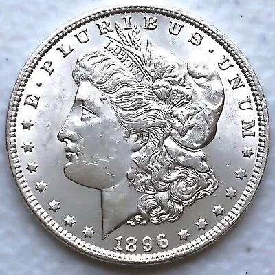 1896 Au/unc Morgan Silver Dollar 90% $1 Coin Us #e231 • $24.50