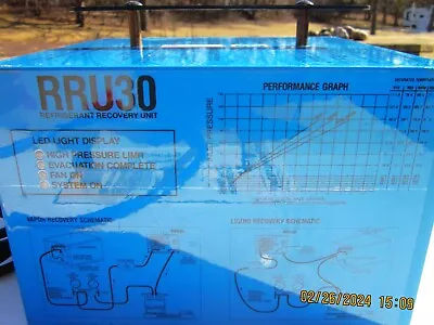 RRTi Refrigerant Recovery Unit RRU30 / Opers Manual / DVD- R-12 R22 R500 R502 • $137.25