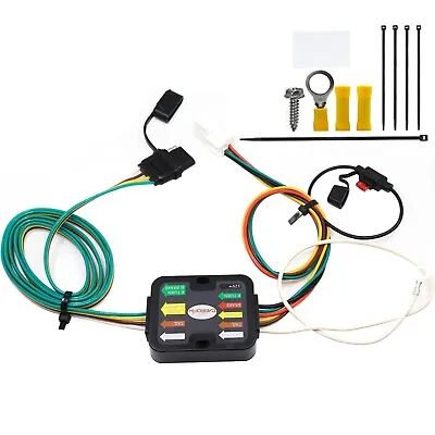 Vehicle Wiring Harness Kit With 4 Way Flat Trailer Connector For Select Subaru • $26.99