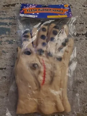 Vintage Rubies Monster Flesh Rubber Gloves Adult Size Ghoul Costume Hands New • $20