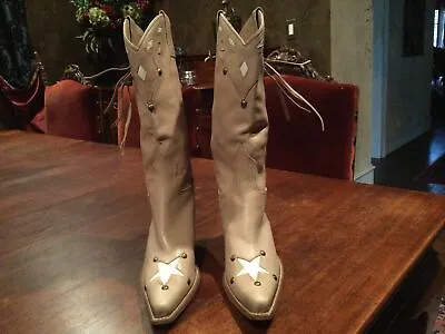 Materia Prima By Goffredo Fantini Of Italy. Western Boots. Beige. Size 38 • $129